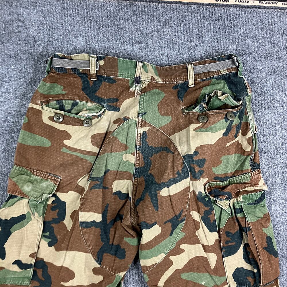 Military Pants Mens Size M Camo Cargo Ripstop BDU Tactical Drawstring Vintage - Picture 13 of 14